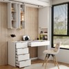 Mesa Escrivaninha Life 5 Gavetas Branco - Panorama Móveis