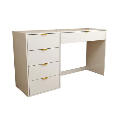 Mesa Escrivaninha Life 5 Gavetas Off White - Panorama Móveis