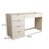Mesa Escrivaninha Life 5 Gavetas Off White - Panorama Móveis