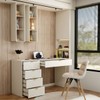 Mesa Escrivaninha Life 5 Gavetas Off White - Panorama Móveis