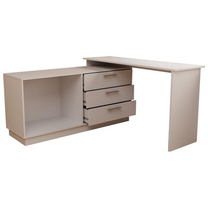 Penteadeira com Cômoda Mônaco 2 Portas 3 Gavetas Branco - Panorama Móveis