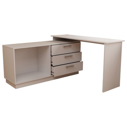 Penteadeira com Cômoda Mônaco 2 Portas 3 Gavetas Branco - Panorama Móveis