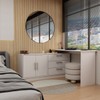 Penteadeira com Cômoda Mônaco 2 Portas 3 Gavetas Branco - Panorama Móveis