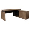 Mesa para Escritório Office 1 Porta Nogal/Preto - Panorama Móveis