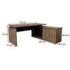 Mesa para Escritório Office 1 Porta Nogal/Preto - Panorama Móveis