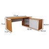 Mesa para Escritório Office 1 Porta Freijó/Branco - Panorama Móveis