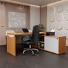 Mesa para Escritório Office 1 Porta Freijó/Branco - Panorama Móveis