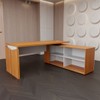 Mesa para Escritório Office 1 Porta Freijó/Branco - Panorama Móveis