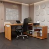 Mesa para Escritório Office 1 Porta Freijó/Branco - Panorama Móveis