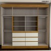 Guarda-Roupa Casal Milano 4 Portas 6 Gavetas com Espelho Cinamomo/Off White - Panorama Móveis