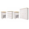 Quarto Completo Casal Americano 6 Portas 8 Gavetas Branco/Ipê - Panorama Móveis
