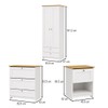 Quarto Completo Solteiro Americano 2 Portas 7 Gavetas Branco/Ipê - Panorama Móveis