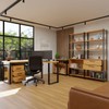 Escritório Completo Office 3 Portas 5 Gavetas 100% Mdf Freijó/Preto - Panorama Móveis