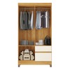 Guarda-Roupa Lótus 4 Portas 2 Gavetas Cinamon/Off White - Demóbile