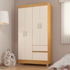 Guarda-Roupa Lótus 4 Portas 2 Gavetas Cinamon/Off White - Demóbile