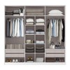 Guarda-Roupa Casal Madrid 6 Portas 4 Gavetas 100% Mdf com Espelho Branco Fosco - Pnr Móveis