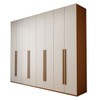 Guarda-Roupa Casal Genova 8 Portas 6 Gavetas Freijó/Branco - Panorama Móveis