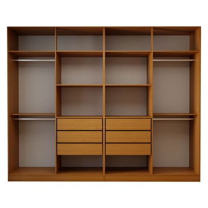 Guarda-Roupa Casal Genova 8 Portas 6 Gavetas Freijó/Branco - Panorama Móveis