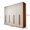 Guarda-Roupa Casal Genova 8 Portas 6 Gavetas Freijó/Branco - Panorama Móveis