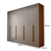 Guarda-Roupa Casal Genova 8 Portas 6 Gavetas Freijó/Cinza - Panorama Móveis