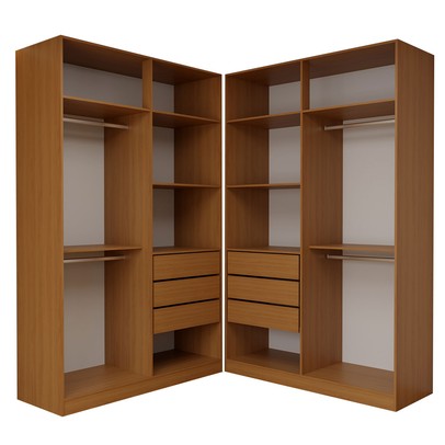 Guarda-Roupa Casal Modulado Genova 8 Portas 6 Gavetas Freijó/Branco - Panorama Móveis