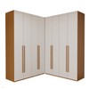 Guarda-Roupa Casal Modulado Genova 8 Portas 6 Gavetas Freijó/Branco - Panorama Móveis