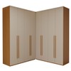 Guarda-Roupa Casal Modulado Genova 8 Portas 6 Gavetas Freijó/Off White - Panorama Móveis