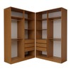 Guarda-Roupa Casal Modulado Genova 8 Portas 6 Gavetas Freijó/Off White - Panorama Móveis