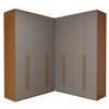 Guarda-Roupa Casal Modulado Genova 8 Portas 6 Gavetas Freijó/Cinza - Panorama Móveis