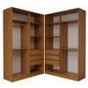 Guarda-Roupa Casal Modulado Genova 8 Portas 6 Gavetas Freijó/Cinza - Panorama Móveis