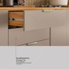 Cozinha Compacta Alba 6 Portas com Vidro Cinamon/Nude Prime Tx - Demóbile