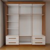 Guarda-Roupa Infantil Lisboa 6 Portas 4 Gavetas com Espelho Cinamomo/Branco - Panorama Móveis