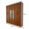 Guarda-Roupa Infantil Lisboa 6 Portas 4 Gavetas com Espelho Branco/Cinamomo - Panorama Móveis