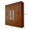Guarda-Roupa Infantil Lisboa 6 Portas 4 Gavetas com Espelho Cinamomo - Panorama Móveis
