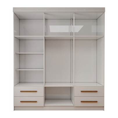 Guarda-Roupa Infantil Lisboa 6 Portas 4 Gavetas com Espelho Branco - Panorama Móveis