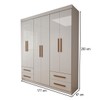 Guarda-Roupa Infantil Lisboa 6 Portas 4 Gavetas Branco - Panorama Móveis