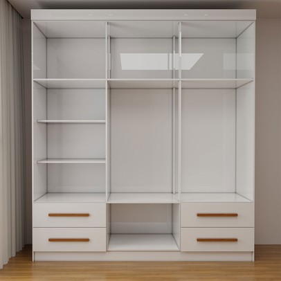 Guarda-Roupa Infantil Lisboa 6 Portas 4 Gavetas Branco - Panorama Móveis