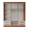 Guarda-Roupa Infantil Lisboa 6 Portas 4 Gavetas Cinamomo/Branco - Panorama Móveis