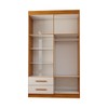 Guarda-Roupa Infantil Lisboa 4 Portas 2 Gavetas com Espelho Cinamomo/Branco - Panorama Móveis