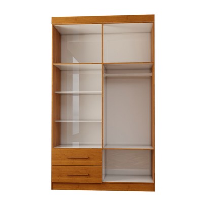 Guarda-Roupa Infantil Lisboa 4 Portas 2 Gavetas com Espelho Cinamomo - Panorama Móveis