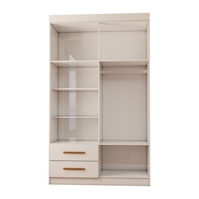 Guarda-Roupa Infantil Lisboa 4 Portas 2 Gavetas com Espelho Branco - Panorama Móveis