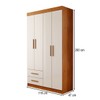 Guarda-Roupa Infantil Lisboa 4 Portas 2 Gavetas Cinamomo/Branco - Panorama Móveis