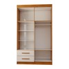 Guarda-Roupa Infantil Lisboa 4 Portas 2 Gavetas Cinamomo/Branco - Panorama Móveis