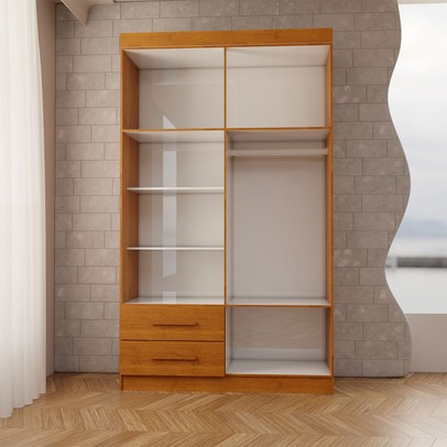 Guarda-Roupa Infantil Lisboa 4 Portas 2 Gavetas Cinamomo - Panorama Móveis