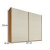 Guarda-Roupa Casal Hanover 2 Portas 6 Gavetas 100% Mdf Flex Peroba/Off White - Mademarques