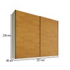 Guarda-Roupa Casal Hanover 2 Portas 6 Gavetas 100% Mdf Flex Off White/Peroba - Mademarques