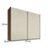 Guarda-Roupa Casal Hanover 2 Portas 6 Gavetas 100% Mdf Flex Castanho/Off White - Mademarques