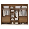 Guarda-Roupa Casal Hanover 2 Portas 6 Gavetas 100% Mdf Flex Castanho/Off White - Mademarques
