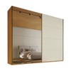 Guarda-Roupa Casal Hanover 2 Portas 6 Gavetas 100% Mdf com Espelho Flex Peroba/Off White - Mademarques