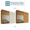 Guarda-Roupa Casal Hanover 2 Portas 6 Gavetas 100% Mdf com Espelho Flex Peroba/Off White - Mademarques